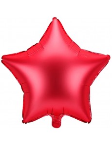Balão Estrela Vermelho Mate